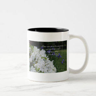 Psalm-63:2 Weiß-Azalee Zweifarbige Tasse