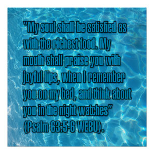 Psalm 63:5-6 WEBU Poster