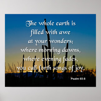 Psalm 65:8 Lieder der Freude Poster