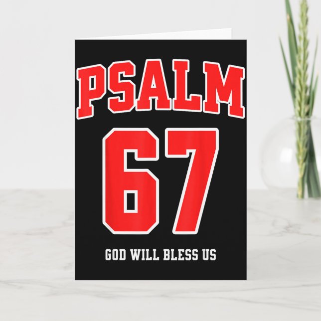 Psalm 67 Gott wird uns segnen Varsity Nummer 67  Karte (Vorderseite)