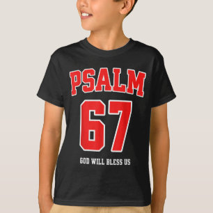 Psalm 67 Gott wird uns segnen Varsity Nummer 67 T-Shirt