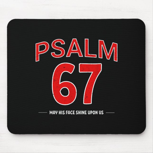Psalm 67 Möge sein Angesicht über uns leuchten Gla Mousepad (Vorne)