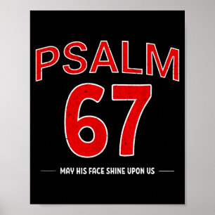Psalm 67 Möge sein Angesicht über uns leuchten Gla Poster