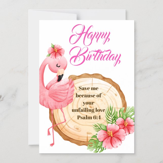 Psalm 6:4 Christian Birthday Greetings Magneteinladung (Vorderseite)
