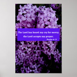 Psalm 6 Blumenbibelverse Poster