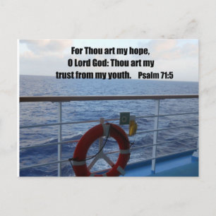 Psalm 71:5 postkarte