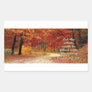 Psalm 72:19 Ließ, die Erde sei mit Seiner Herrlich Rechteckiger Aufkleber