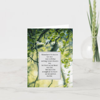 Psalm 73: 25-26, Christliche gefaltete Karte