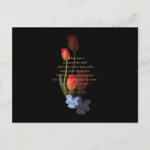 Psalm 73: 25-26 Tulips Postkarte