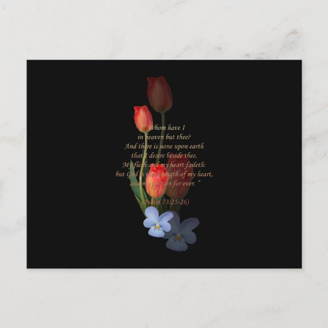 Psalm 73: 25-26 Tulips Postkarte (Vorderseite)