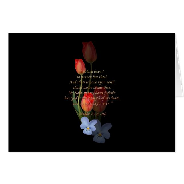 Psalm-73:25 - 26 Tulpen (Vorderseite (Horizontal))