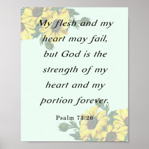 Psalm 73:26, Bibelverse Poster