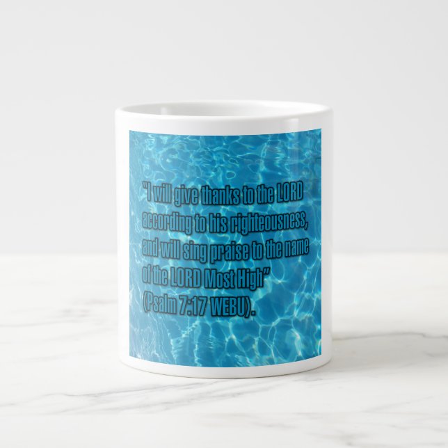 Psalm 7:17 WEBU Mug Jumbo-Tasse (Vorderseite)