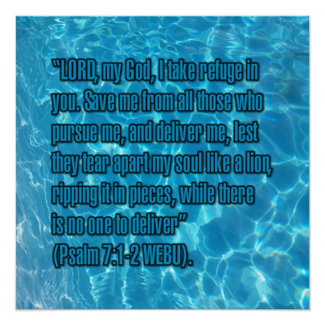 Psalm 7:1-2 WEBU Poster (Vorderseite)
