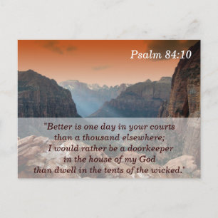 Psalm 84:10 Schrift Merkkarte Postkarte
