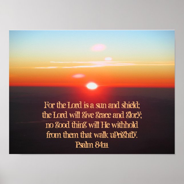 Psalm 84:11 Der Herr ist eine Sonne und Schild Pos (Vorne)