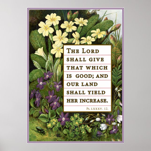 Psalm 85:12 Viktorianisches Schriftenposter Poster (Vorne)