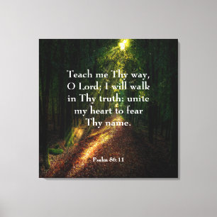 Psalm 86:11 Canvas Print Leinwanddruck