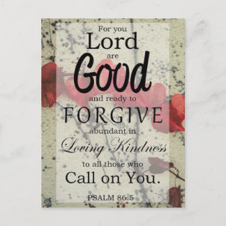Psalm 86:5 Verzeihung Postkarte