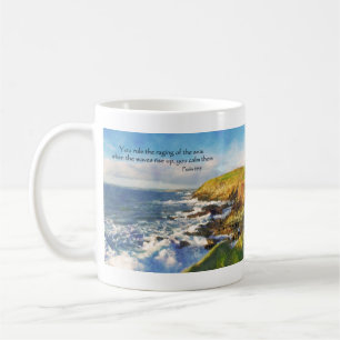 Psalm 89:9 Cliffs at Galley Head, Cork Irland Kaffeetasse