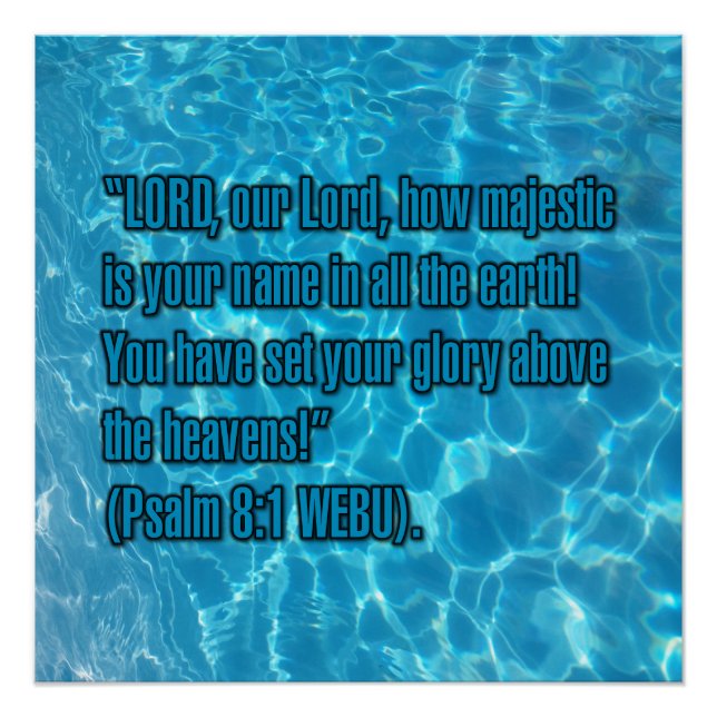 Psalm 8:1 WEBU Poster (Vorderseite)