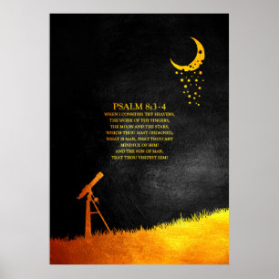 Psalm 8:3-4 Bibelverse Poster
