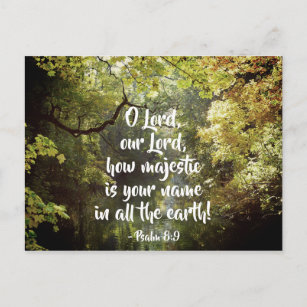 Psalm 8:9 O Herr, wie majestätisch ist dein Name Postkarte