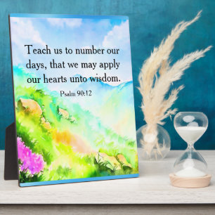 Psalm 90:12 fotoplatte