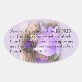 Psalm 90:17 KJV Bibelverse Ovaler Aufkleber