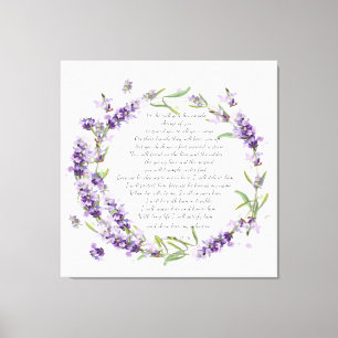 Psalm 91: 11-16 Leinwand drucken