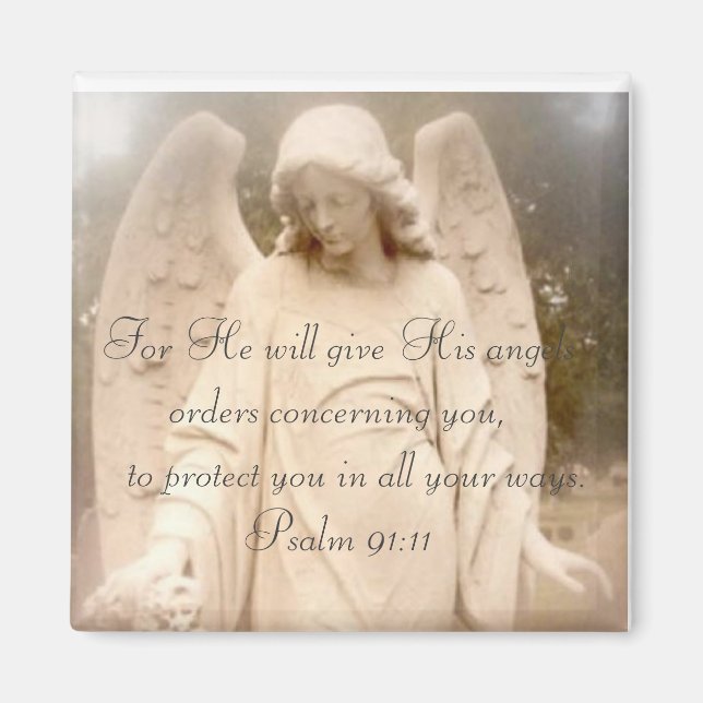 Psalm 91:11 Angels Magnet (Vorne)