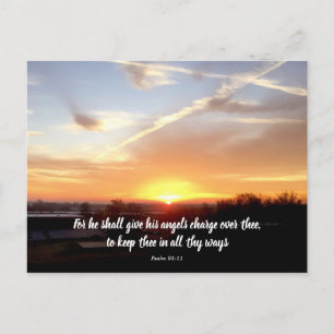 Psalm 91:11 (Sonnenaufgang) Postkarte