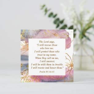 Psalm 91:14-15 Lord sagt, ich werde die Bibelkarte