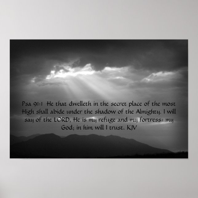 Psalm 91: 1,2 Poster (Vorne)