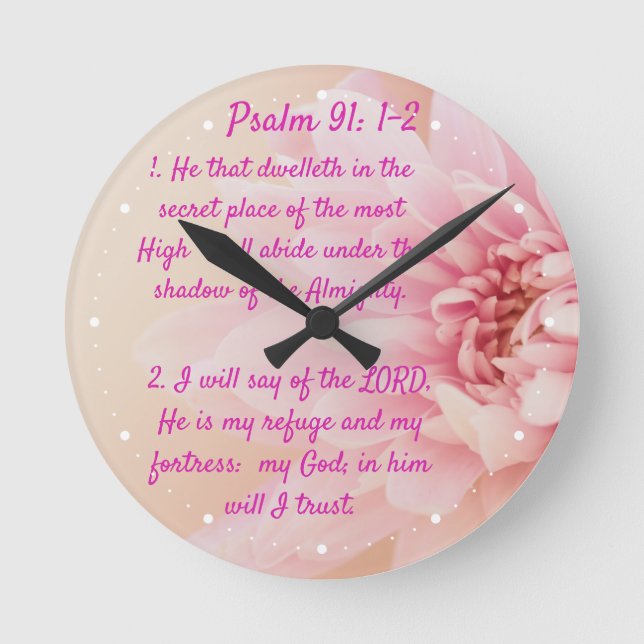 Psalm 91:1-2, rund um die Uhr (Vorderseite)
