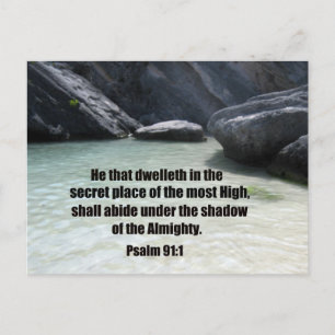 Psalm 91:1 postkarte