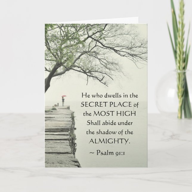 Psalm 91:1 Wer im SECRET PLACE wohnt Karte (Vorderseite)