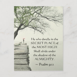 Psalm 91:1 Wer im SECRET PLACE wohnt Postkarte