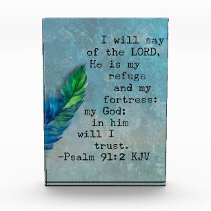 Psalm 91:2 Bibelvers Fotoblock