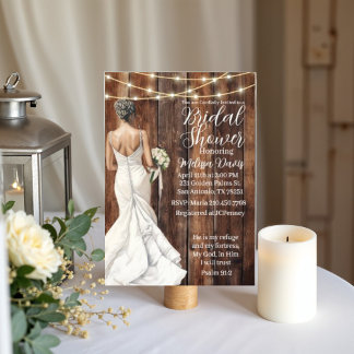 Psalm 91:2 Bridal Shower Invitation Einladung