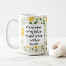 Psalm 91:2 Christian Coffee Mug Kaffeetasse