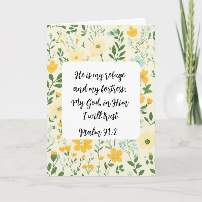 Psalm 91:2 Christian greeting Card Karte (Vorderseite)