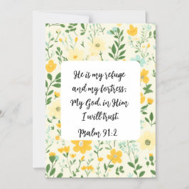 Psalm 91:2 Christian greeting Card Magneteinladung