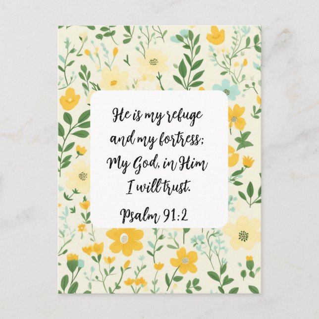 Psalm 91:2 Christian greeting Card Postkarte (Vorderseite)