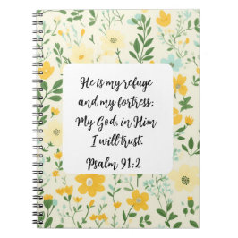 Psalm 91:2 Christian Spiral Photo Notebook Notizblock