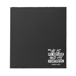 Psalm 91:2 - Meine Zuflucht und meine Festung Chri Notizblock