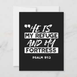 Psalm 91:2 - Meine Zuflucht und meine Festung Chri Postkarte
