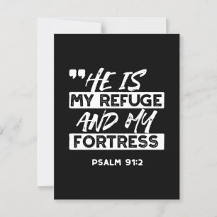 Psalm 91:2 - Meine Zuflucht und meine Festung Chri Postkarte