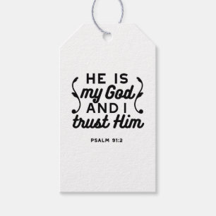 Psalm 91:2 – Vertraue auf Gott Christlicher Bibelv Geschenkanhänger