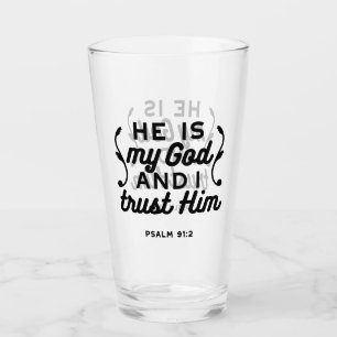 Psalm 91:2 – Vertraue auf Gott Christlicher Bibelv Glas